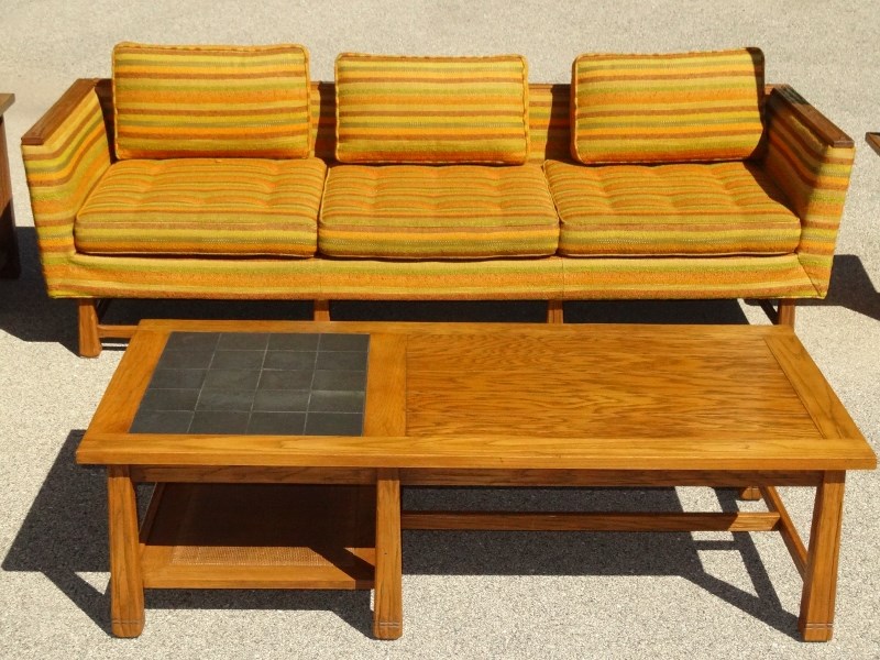 RARE 1960s A. Brandt Ranch Oak Modern Couches & Coffee Corner Tables * Pristine eBay