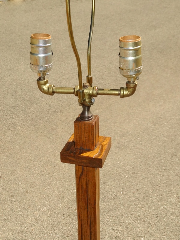 1960s A. Brandt RANCH OAK WESTERN FLOOR LAMP / TABLE eBay