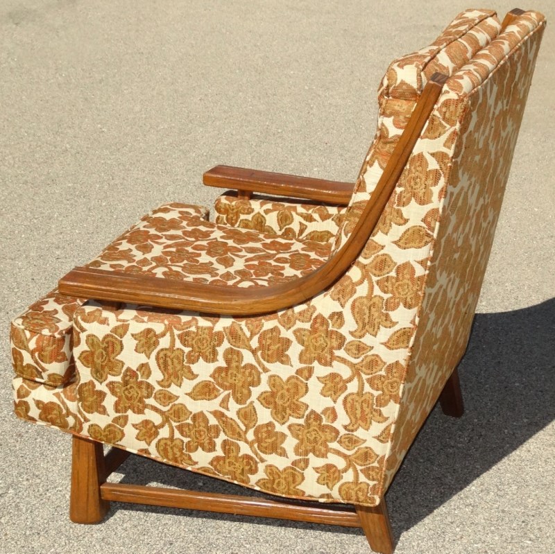 1960s A. Brandt RANCH OAK WESTERN Upholstered Chair eBay