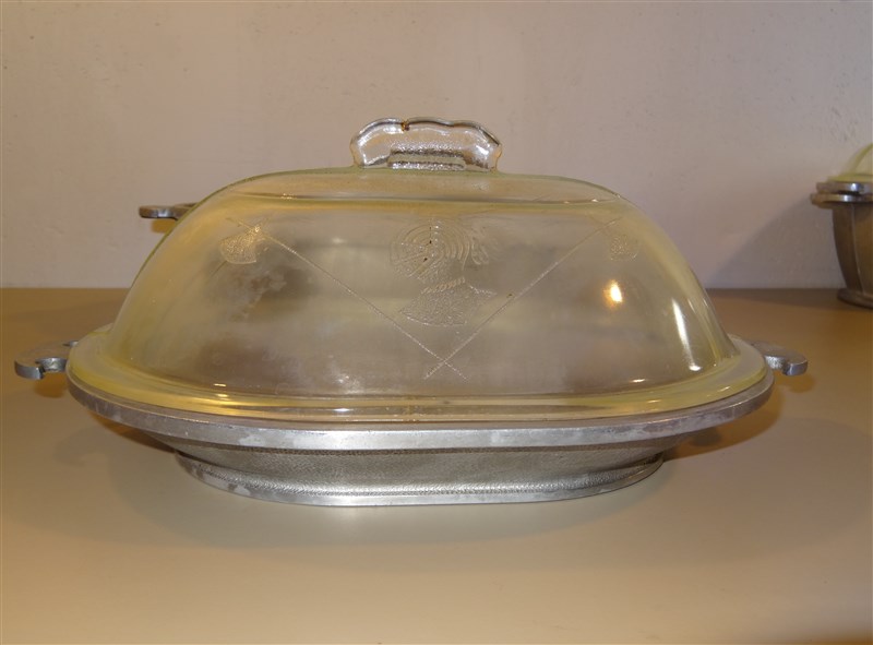 Vintage Guardian Service Ware Roaster & Serving Platter 13" Glass