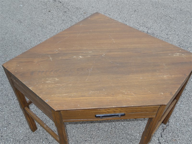 1960s A. Brandt RANCH OAK WESTERN CORNER DESK * Nut Brown * AS IS eBay