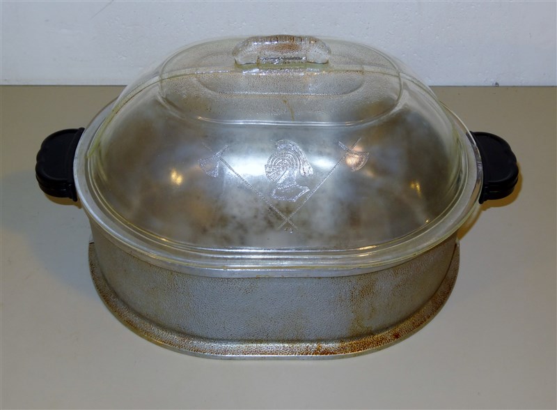 Vintage Guardian Service Ware Roaster & Serving Handles 13" Glass
